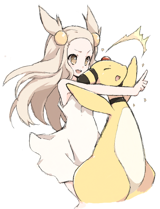 jasmine and ampharos (pokemon and 1 more) drawn by nakamura_sandayo