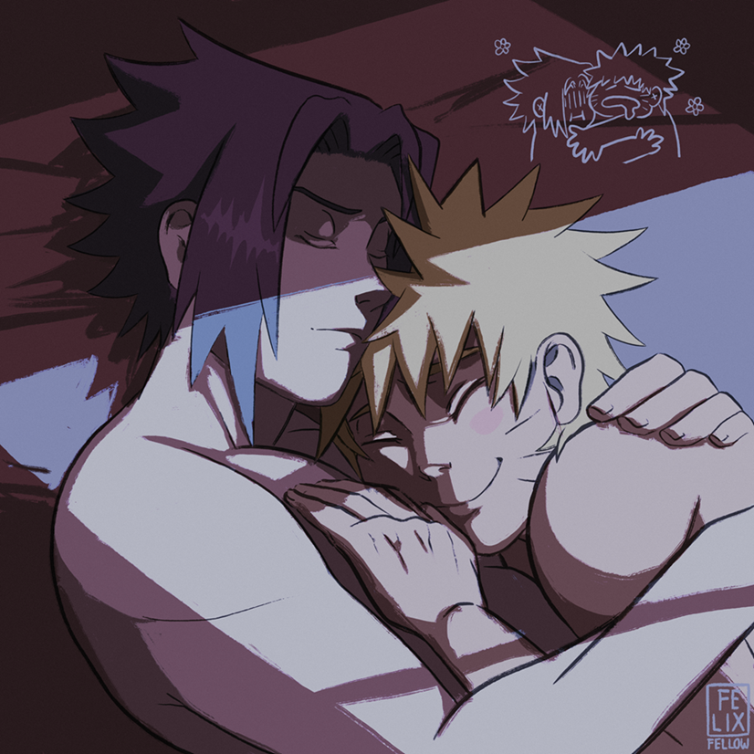 uzumaki naruto and uchiha sasuke (naruto and 1 more) drawn by thefelixfellow