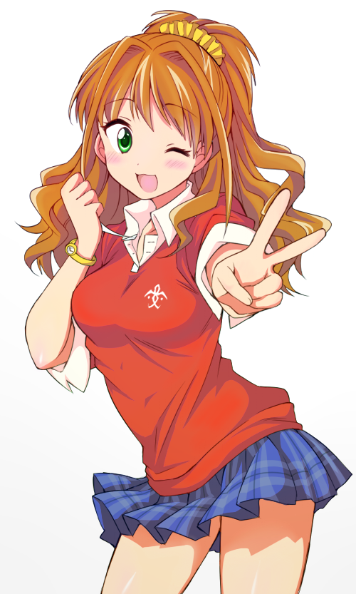 hino akane (idolmaster and 1 more) drawn by 98765