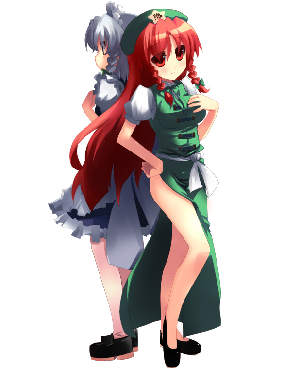 izayoi sakuya and hong meiling (touhou) drawn by shin_(new)