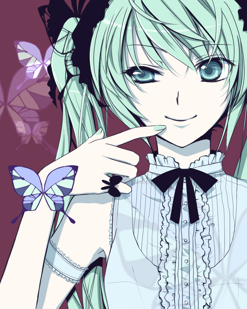 hatsune miku (vocaloid and 1 more) drawn by yuh