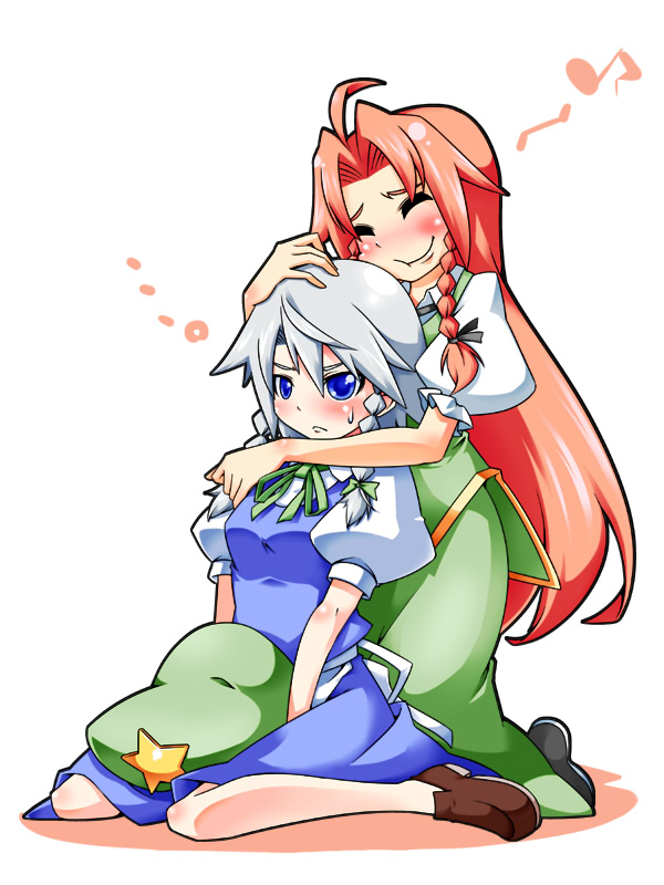 izayoi sakuya and hong meiling (touhou) drawn by ekus_(xo_ekus)