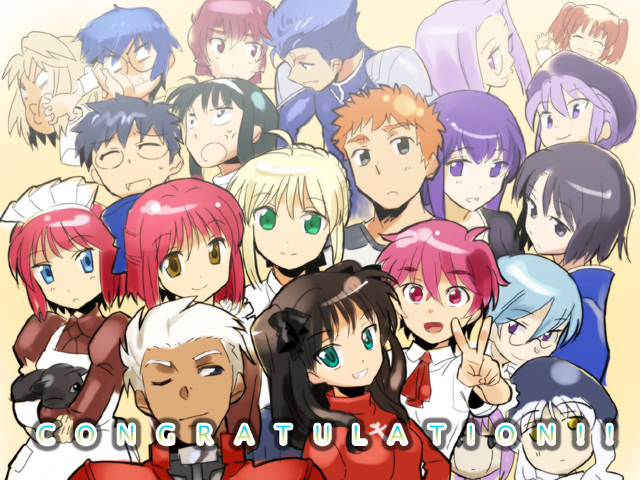 artoria pendragon, saber, tohsaka rin, emiya shirou, matou sakura, and 18 more (fate and 5 more) drawn by andou_shuki