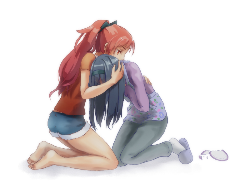 akemi homura and sakura kyoko (mahou shoujo madoka magica) drawn by nanahoshi_sato