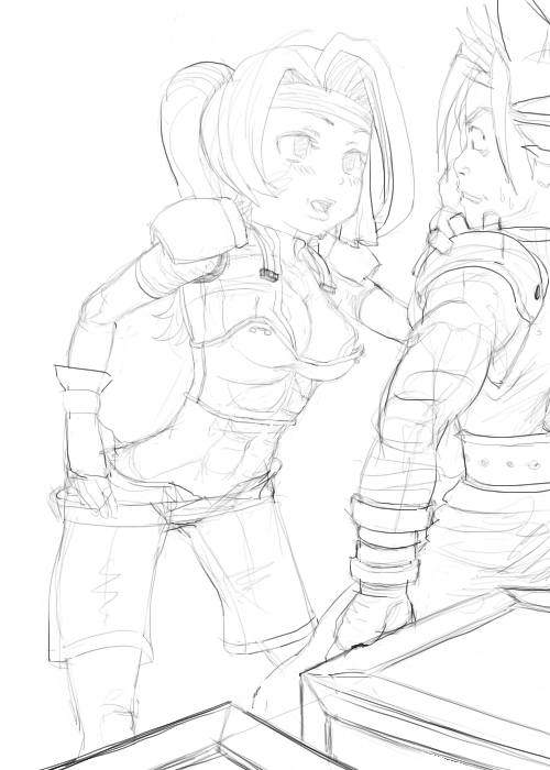 cloud strife and jessie rasberry (final fantasy and 1 more)
