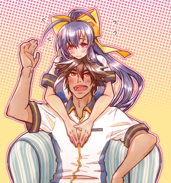 mai natsume and taro sasagae (blazblue and 1 more) drawn by nunun