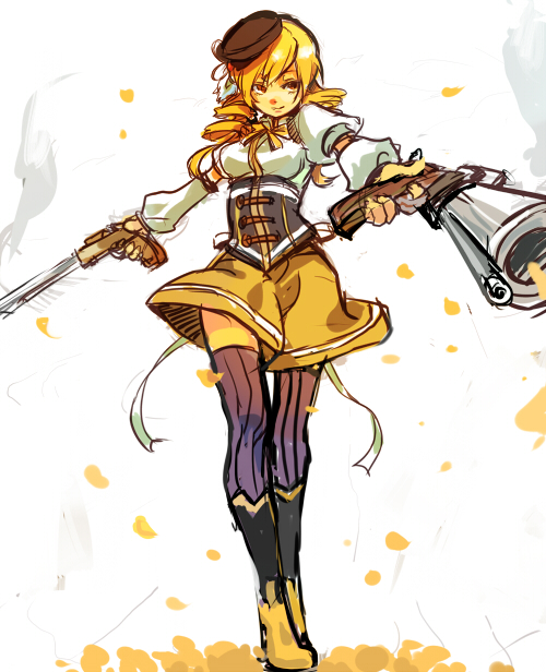 tomoe mami (mahou shoujo madoka magica) drawn by hikariz