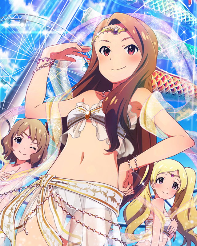 minase iori, suou momoko, and emily stewart (idolmaster and 1 more)
