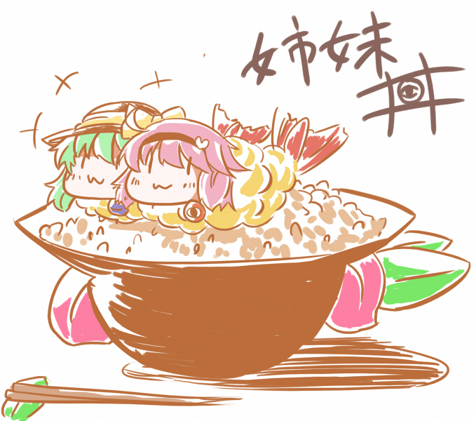 komeiji koishi, komeiji satori, and hinanawi tenshi (touhou) drawn by mochinabe