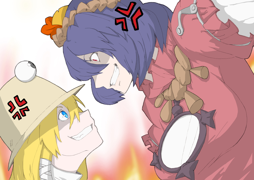 moriya suwako and yasaka kanako (touhou) drawn by mofuya_(togetoge-sabaku)
