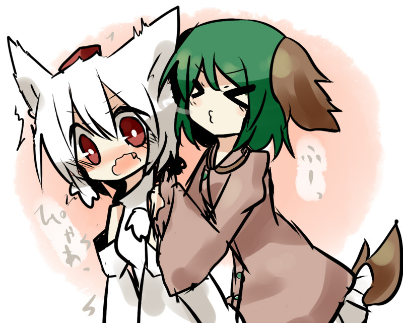 inubashiri momiji and kasodani kyouko (touhou) drawn by kiilowolf