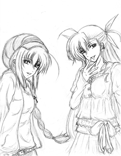 vita and vivio (lyrical nanoha and 1 more)
