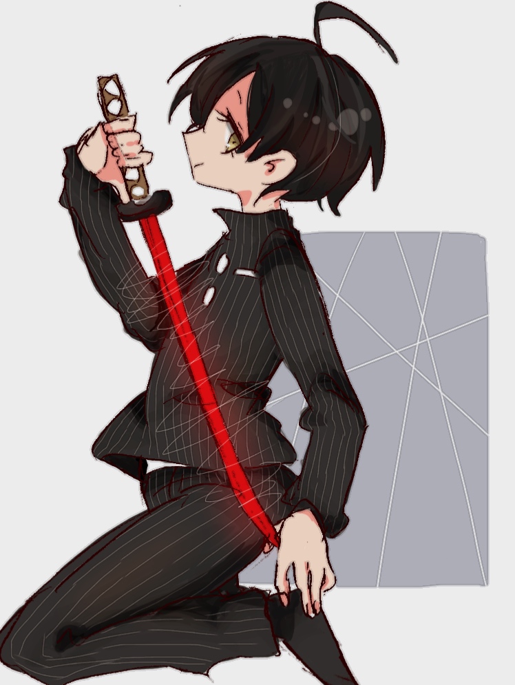 saihara shuichi (danganronpa and 1 more) drawn by hiyomikun