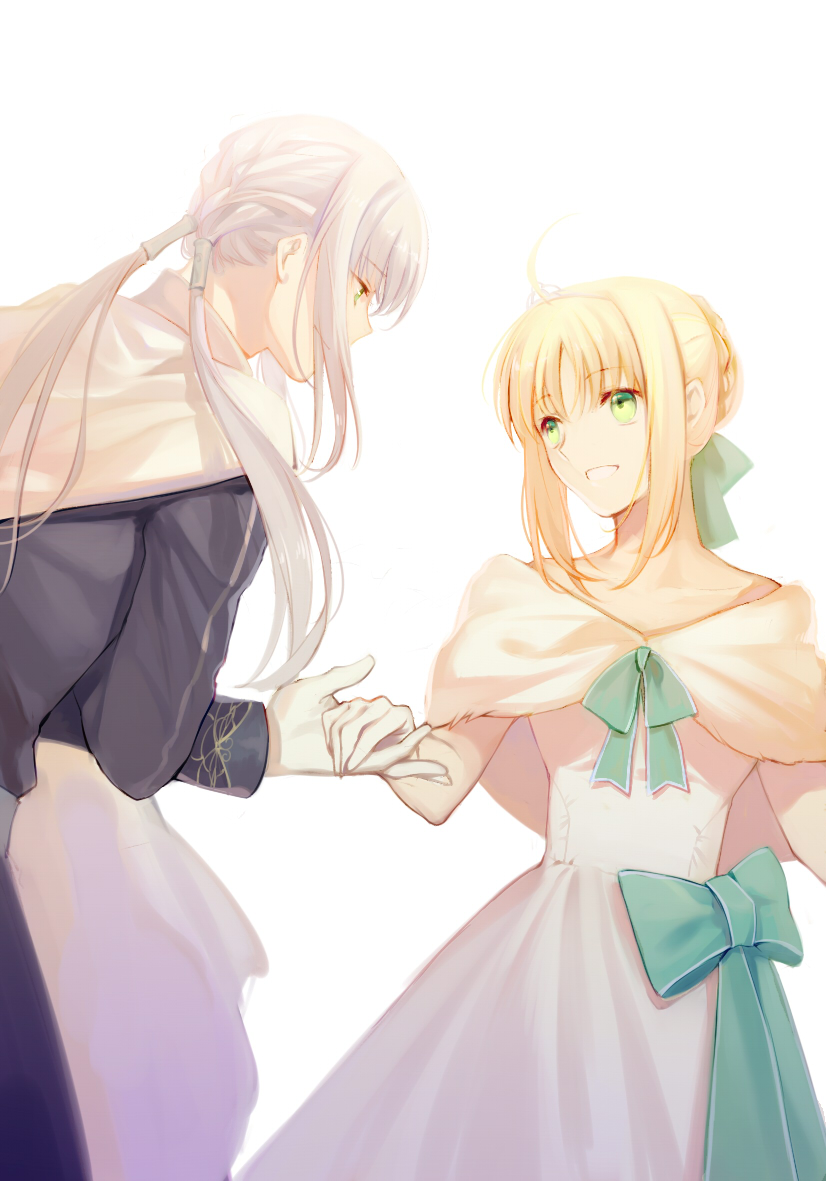 artoria pendragon, saber, and bedivere (fate and 2 more) drawn by cherry_(10013717)