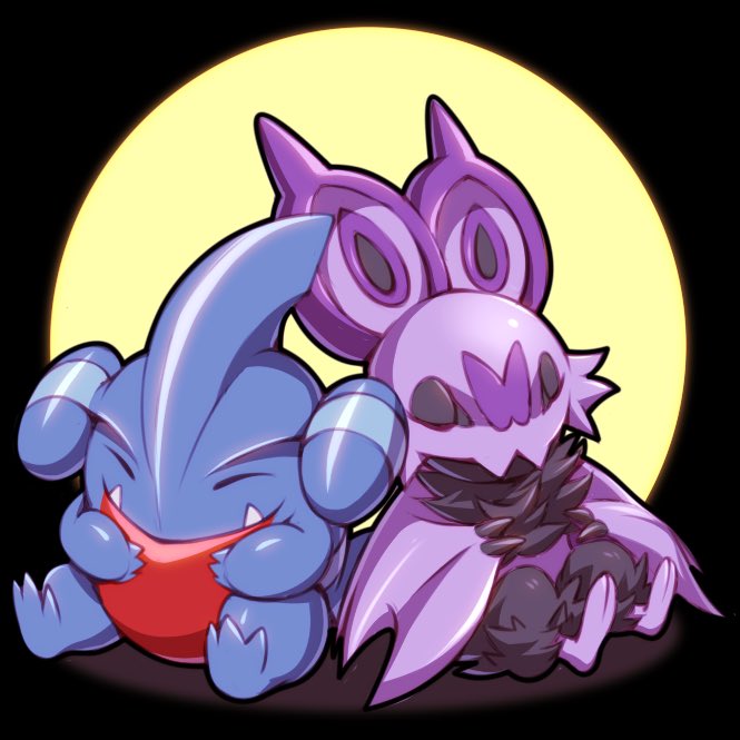 gible and noibat (pokemon) drawn by orzero_(orzero_husky)