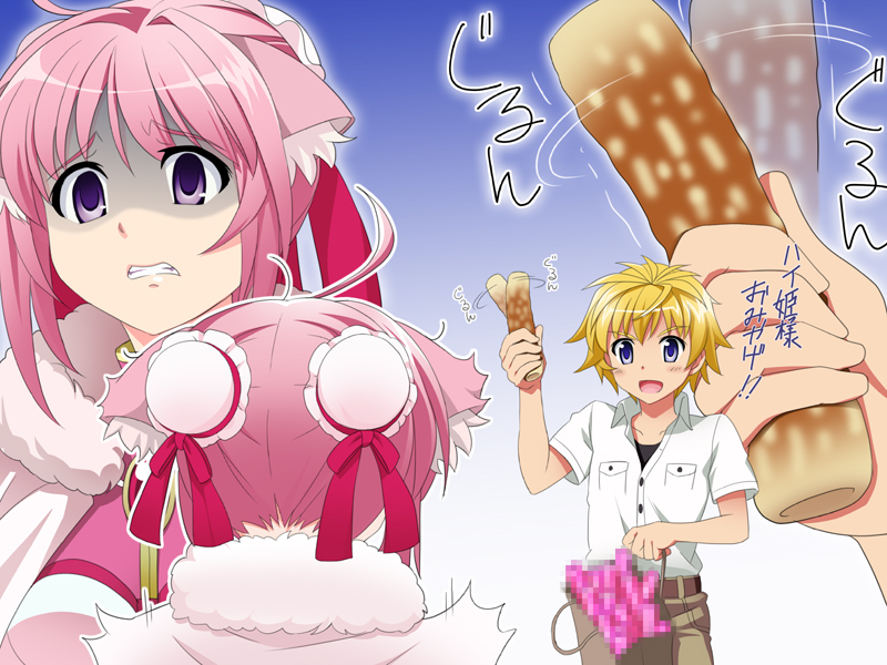 millhiore f. biscotti and cinque izumi (dog days) drawn by poncho_s