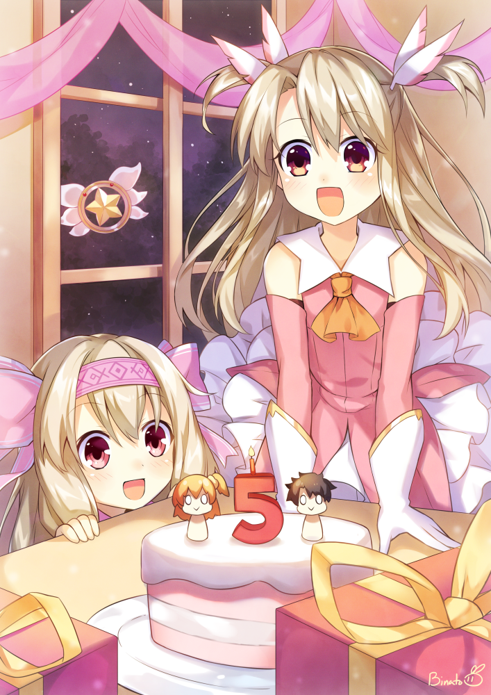 fujimaru ritsuka, illyasviel von einzbern, prisma illya, magical ruby, and sitonai (fate and 2 more) drawn by binato_lulu