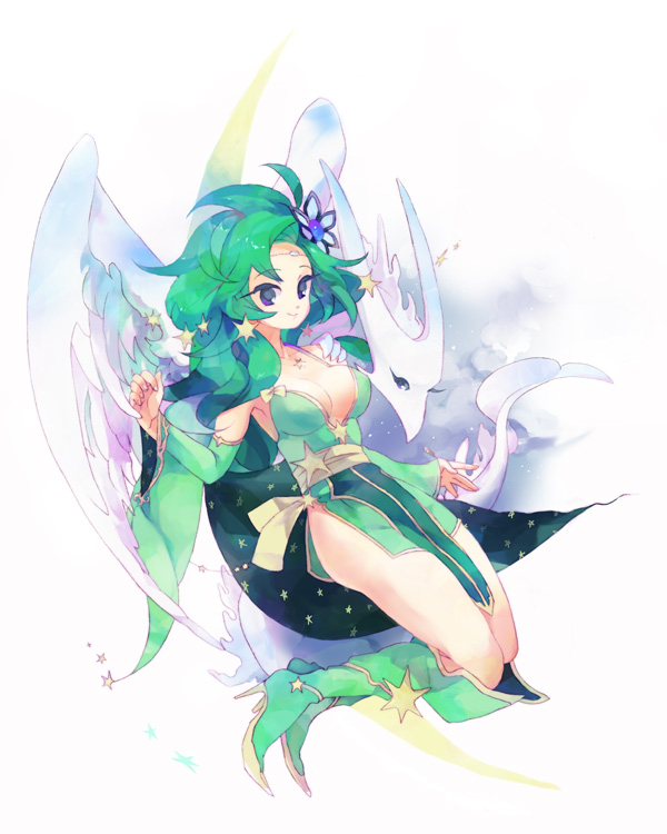 rydia and mist dragon (final fantasy and 1 more) drawn by shako