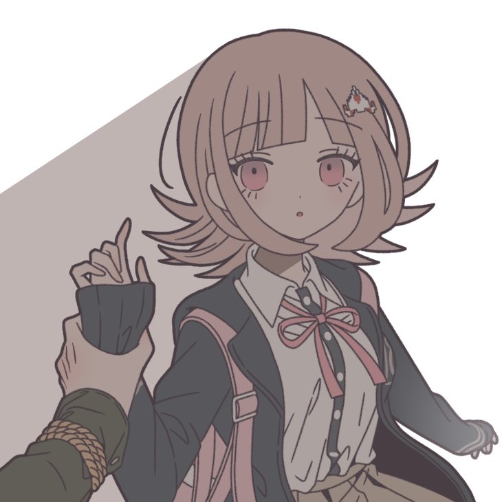 nanami chiaki and komaeda nagito (danganronpa and 2 more) drawn by komanami_kawaii
