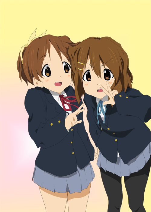 hirasawa yui and hirasawa ui (k-on!) drawn by illustrator_sho
