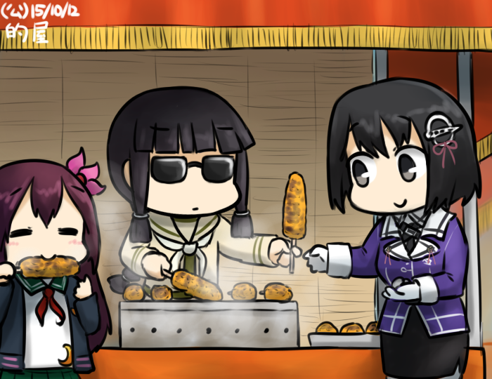 kitakami, haguro, kisaragi, kitakami kai ni, kisaragi kai ni, and 1 more (kantai collection) drawn by hamu_koutarou