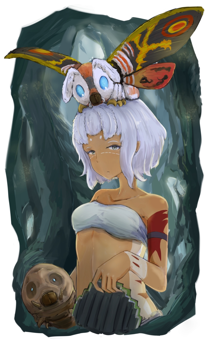 mothra and miana (godzilla and 2 more) drawn by mizuchi_(mizuchi7118)