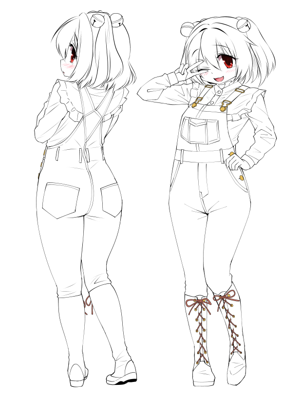 motoori kosuzu (original and 1 more) drawn by shimizu_pem