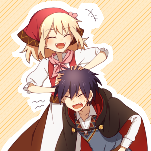 ange and bernd (gensou otome no okashi na kakurega) drawn by poke_nk