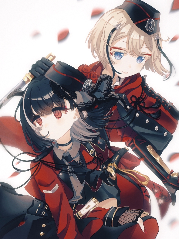 hyuuga masamune and kyogoku masamune (touken ranbu) drawn by hankaku_sato