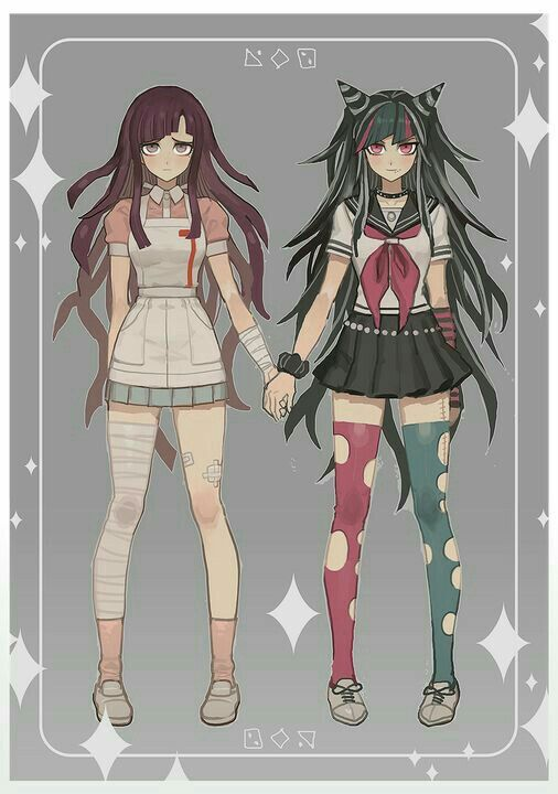 tsumiki mikan and mioda ibuki (danganronpa and 1 more) drawn by haun