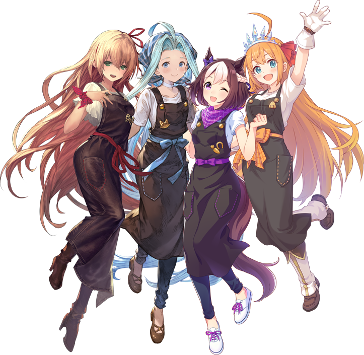 special week, pecorine, lyria, and arisa (umamusume and 4 more)