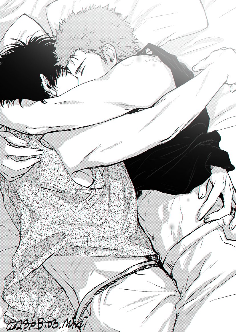 sakuragi hanamichi and rukawa kaede (slam dunk) drawn by basukemnmn