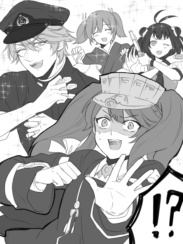 admiral, ryuujou, souryuu, naka, and admiral arisugawa (kantai collection) drawn by nagomi_(mokatitk)