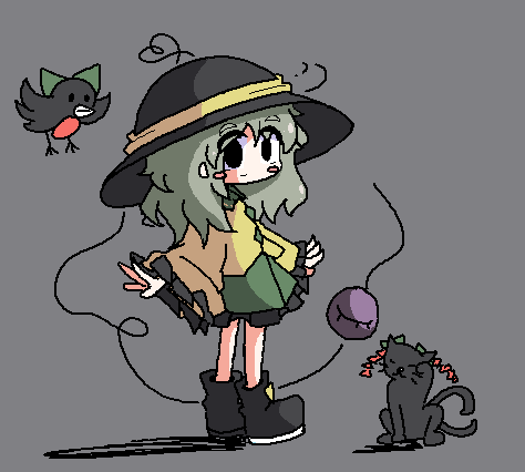 komeiji koishi, kaenbyou rin, and reiuji utsuho (touhou) drawn by malrangdonut