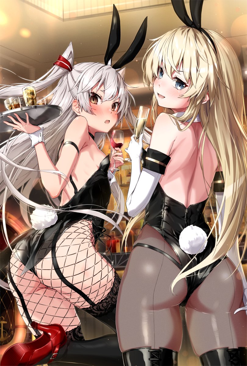 shimakaze and amatsukaze (kantai collection) drawn by takanashi_kei_(hitsujikan)