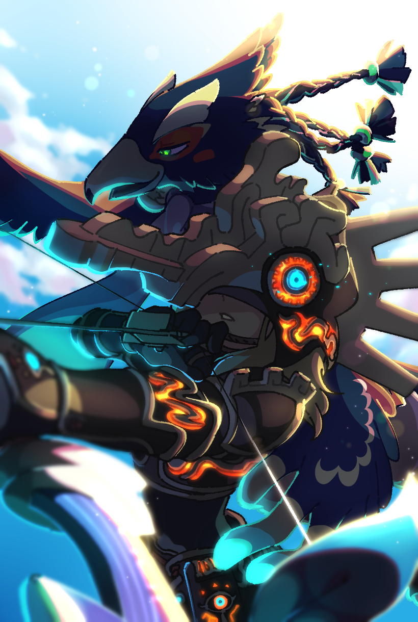 link and revali (the legend of zelda and 1 more) drawn by ukata