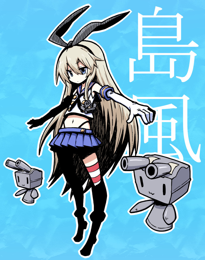 shimakaze and rensouhou-chan (kantai collection) drawn by taiga_mahoukan