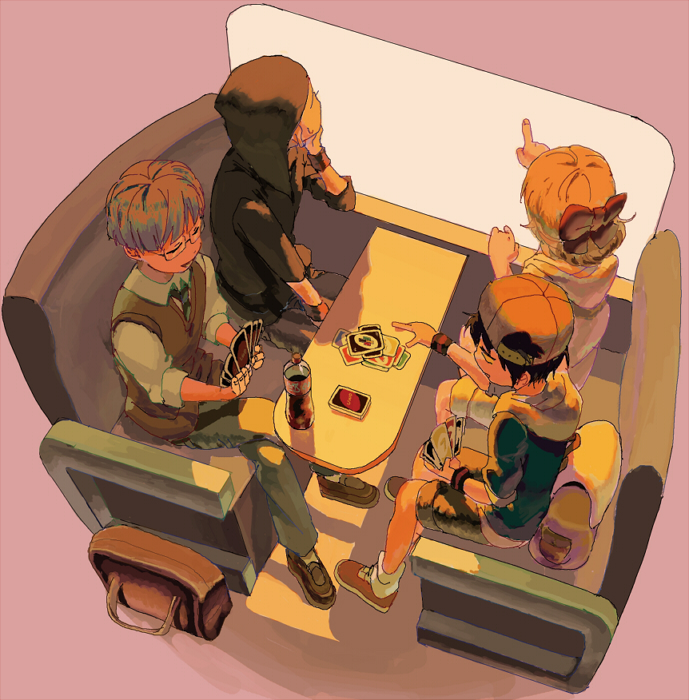 ness, paula, jeff andonuts, and poo (mother and 1 more) drawn by mokorobi