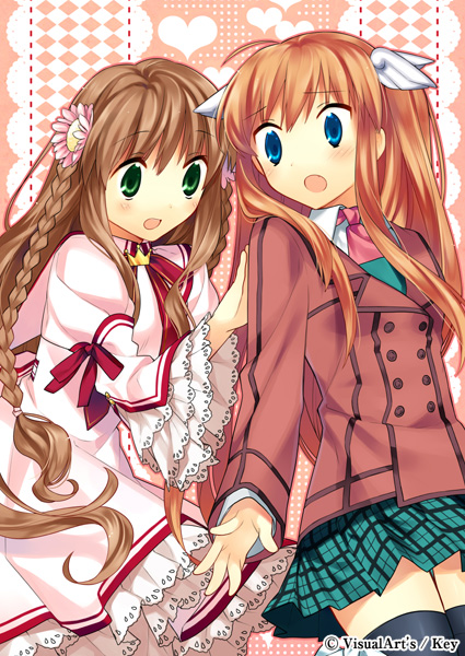 kanbe kotori and ootori chihaya (rewrite) drawn by hanabana_tsubomi