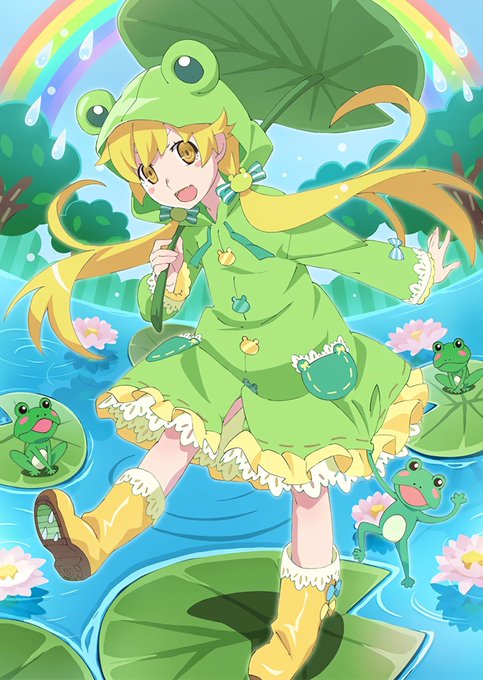oshino shinobu (monogatari and 1 more) drawn by watanabe_akio
