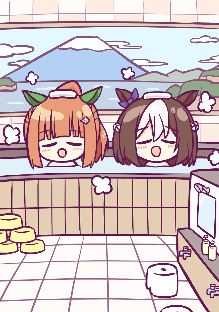silence suzuka and special week (umamusume) drawn by kashimu