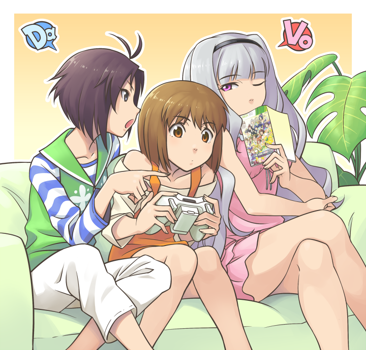 kikuchi makoto, shijou takane, and hagiwara yukiho (idolmaster and 1 more) drawn by sat_(yukipoha)