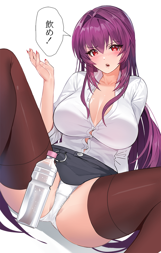 scathach (fate and 1 more) drawn by damda