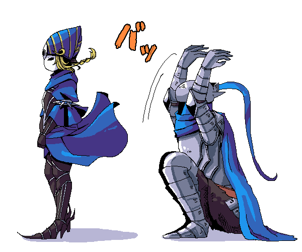artorias the abysswalker and lord's blade ciaran (dark souls and 1 more) drawn by nine_(n-i-n-e)