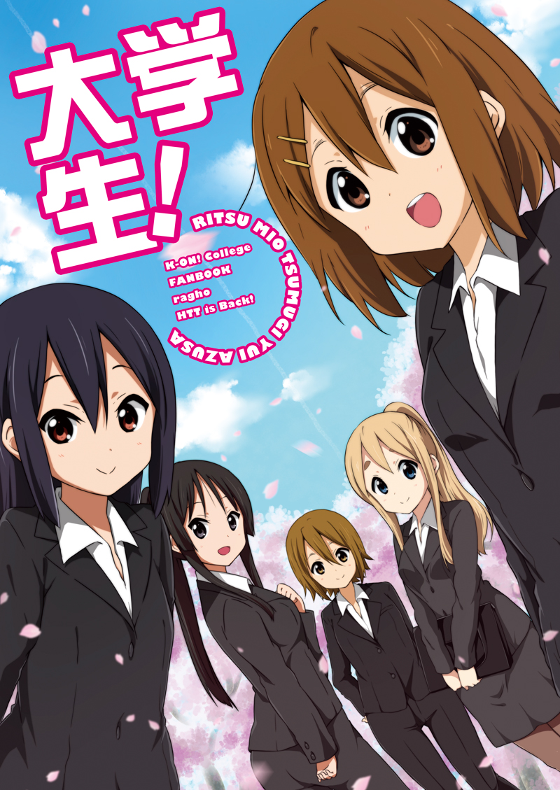 akiyama mio, nakano azusa, hirasawa yui, tainaka ritsu, and kotobuki tsumugi (k-on!) drawn by ragho_no_erika