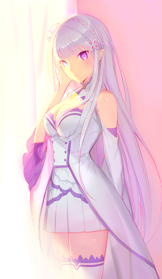 emilia (re:zero kara hajimeru isekai seikatsu) drawn by blush_scarlet