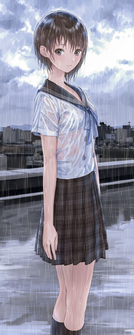 shirai hinako (blue reflection and 1 more) drawn by kishida_mel