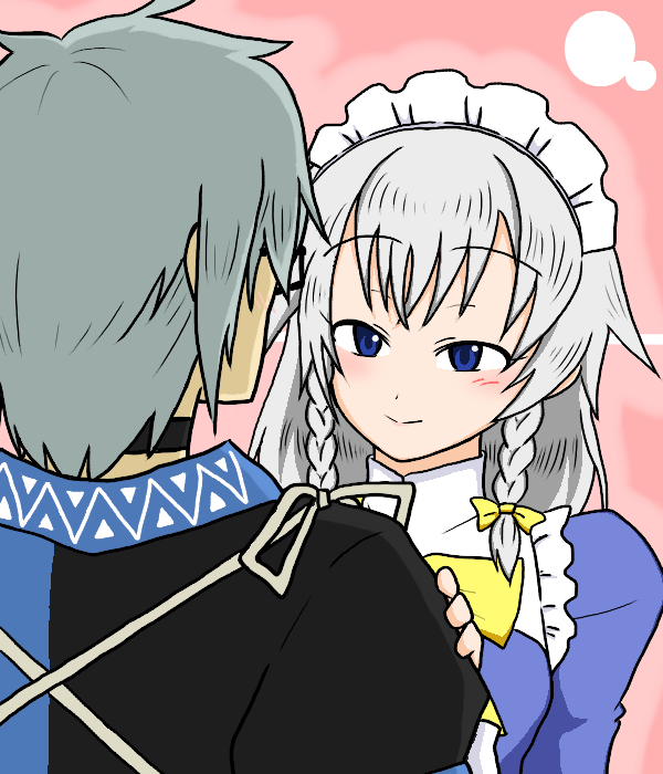 izayoi sakuya and morichika rinnosuke (touhou) drawn by sag_(karehabase)