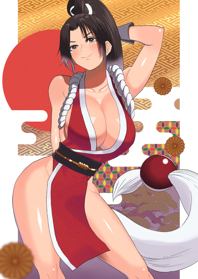 shiranui mai (the king of fighters and 2 more) drawn by akisu_k