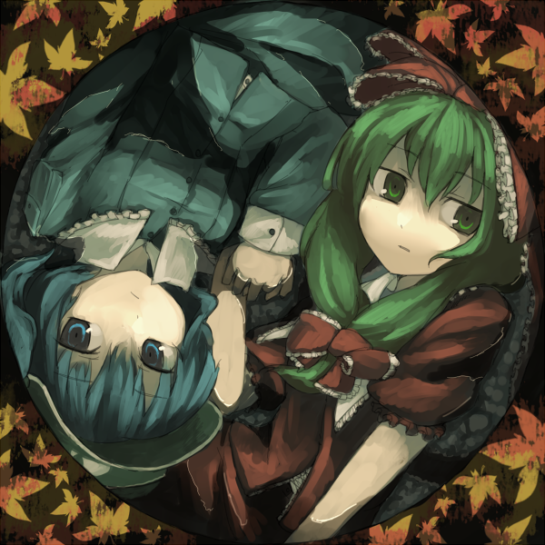 kawashiro nitori and kagiyama hina (touhou) drawn by kitsune_(kazenouta)